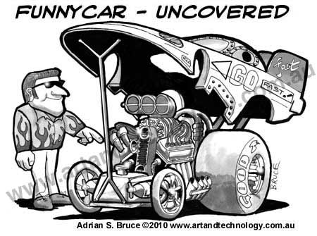  Cars on Art And Technology  Drag Racing Funny Cars And Top Fuel Cartoons And