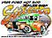 Car Cartoon 1929 Ford Custom Hot Rod Trailer Cartoon Logo
