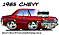 Car Cartoon Hot 1965 Chevy muscle car caricature hot rod cartoon