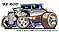 Car Cartoon 1932 Ford Hot Rod Caricature