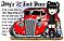 Car Cartoon NCIS's Abby and her '32ford Deuce Hot Rod Vector Design
