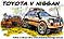 Car Cartoon 4WD Toyoto V Nissan Cartoon