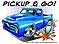 Car Cartoon Custom 1955 Ford Pickup Hot Rod Cartoon - Vector Design