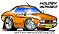 Car Cartoon Holden Monaro HQ Caricature T-shirt Design