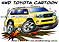 Car Cartoon Toyota 4WD Vector Cartoon