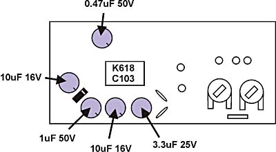 Servo PCB component location