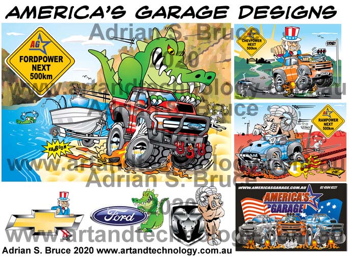 America's Garage Merchandise Designs