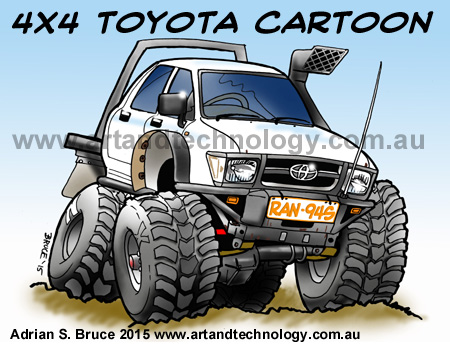 Custom Cartoon Xtreme 4x4 Toyota Design