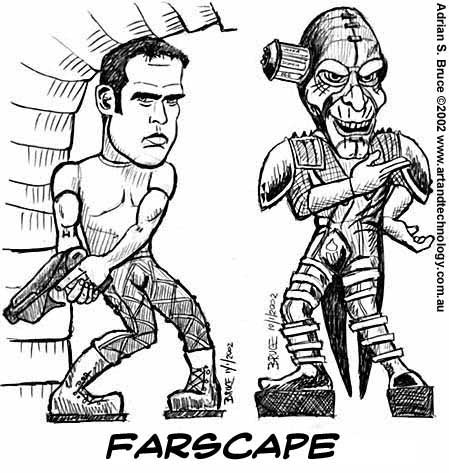 Farscape Characters cartoon caricatures