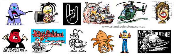 Illustration and cartoon logo samples