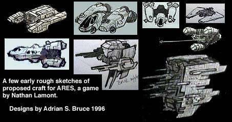 ARES starship Sketch SF Concept Art Design Sketch