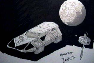 Space Bus SF Concept Art Design Sketch