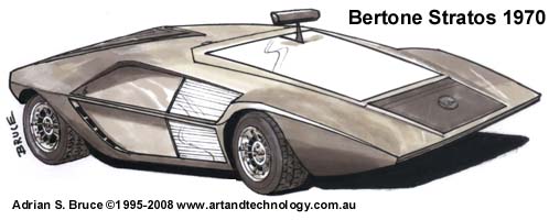 Bertone Stratos 1970 car Concept Art