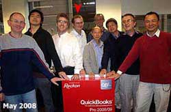 Huge QuickBooks software development release, the bigggest the company had done, Adrian and the Software Team